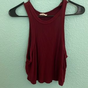 Burgundy Crop Top